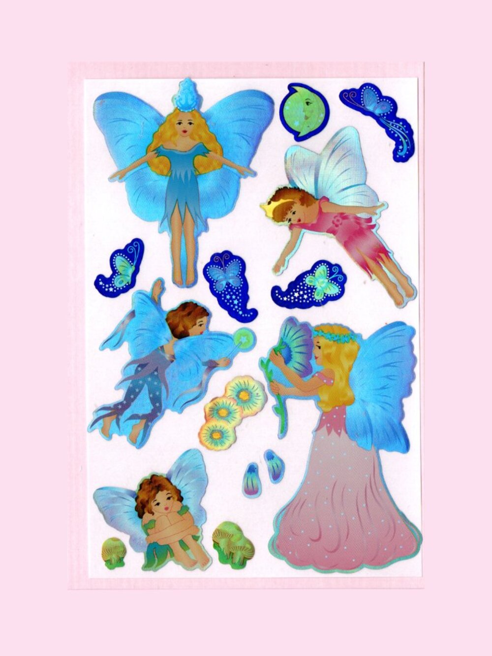 Sandylion Pearlized Fantasy Fairies Stickers New Backing